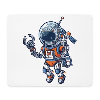 Robot astronaute en combinaison bleue orange - Tapis de souris (format paysage) - blanc - Devant