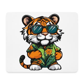 Tiger Comic Vacation - Mouse Pad (horizontal) - white - Front