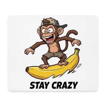 Bananen-Surf-Affe - Mousepad (Querformat) - Weiß - Vorne