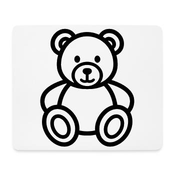 bear - Mouse Pad (horizontal) - white - Front