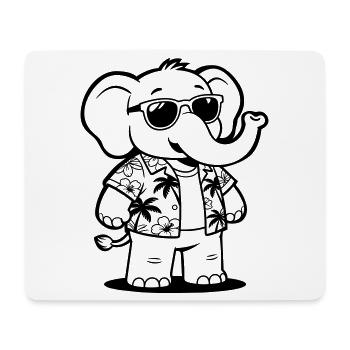 elephant vacation - Mouse Pad (horizontal) - white - Front