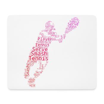 Geschenkidee für einen Tennis mit Tennis - Mousepad (Querformat) - Weiß - Vorne