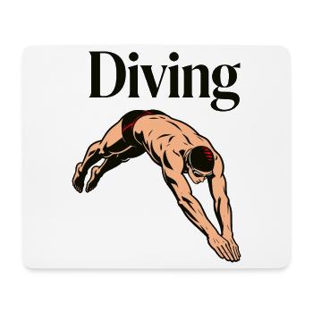 Tauchen, Tauchen, Schwimmen - Mousepad (Querformat) - Weiß - Vorne