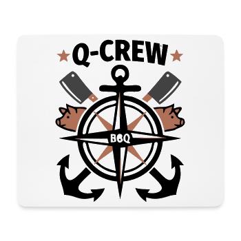 BBQ Crew Anker Kompass Grillmeister Foodtruck - Mousepad (Querformat) - Weiß - Vorne