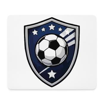 Soccer Shield Crest - Mousepad (Querformat) - Weiß - Vorne