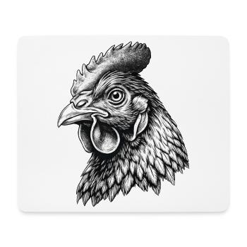 Henne Kopf – Detail Drawing - Mouse Pad (horizontal) - white - Front