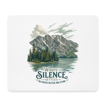 Montagnes Grand Teton – Là où le silence s’installe - Tapis de souris (format paysage) - blanc - Devant