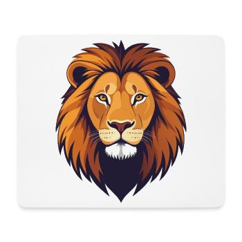 Lion Head Illustration - Mouse Pad (horizontal) - white - Front