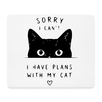 Funny cat lover Statement plans with cat - Mouse Pad (horizontal) - white - Front