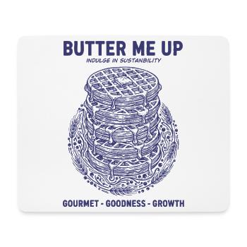 Breakfast Butter Me Up Funny Brunch Coffee - Mouse Pad (horizontal) - white - Front