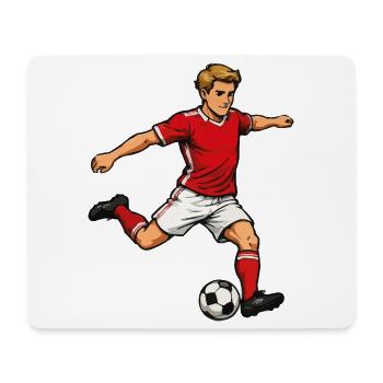 Les footballeurs en saut - Tapis de souris (format paysage) - blanc - Devant