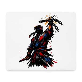 Color explosion rooster silhouette - Mouse Pad (horizontal) - white - Front