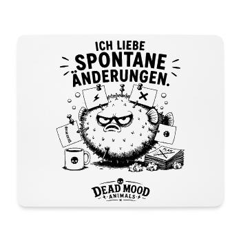 Lustiger Kugelfisch Büro Spruch | Sarkasmus - Mousepad (Querformat) - Weiß - Vorne