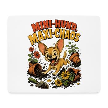Hund Maxi Chaos Chihuahua - Mousepad (Querformat) - Weiß - Vorne