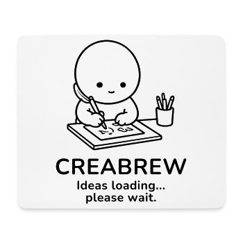 Creabrew – Ideas Loading | Creative Mind Mood - Mousepad (Querformat) - Weiß - Vorne