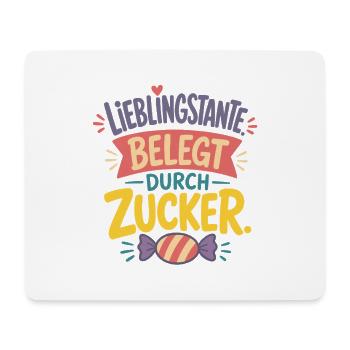 Lieblingstante Belegt durch Zucker - Mousepad (Querformat) - Weiß - Vorne