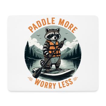 Raccoons SUP Paddleboard Board Stand Up Paddle - Tapis de souris (format paysage) - blanc - Devant