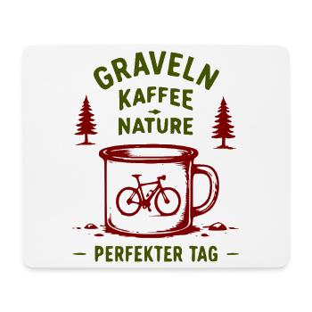 Graveln Kaffee Nature Bike - Mousepad (Querformat) - Weiß - Vorne