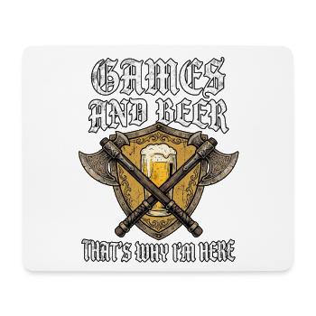 Bier Axt Und Mittelalter - Mousepad (Querformat) - Weiß - Vorne
