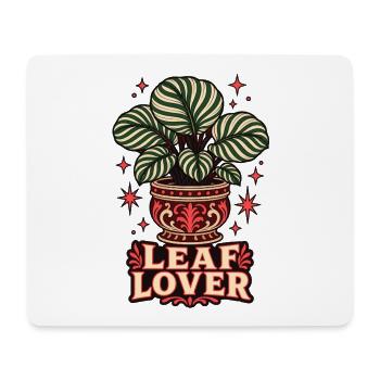 Leaf Lover – Calathea Pflanzenliebe - Mousepad (Querformat) - Weiß - Vorne