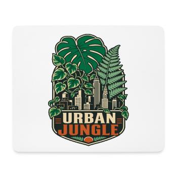 Urban Jungle – Monstera City Pflanzen - Mousepad (Querformat) - Weiß - Vorne