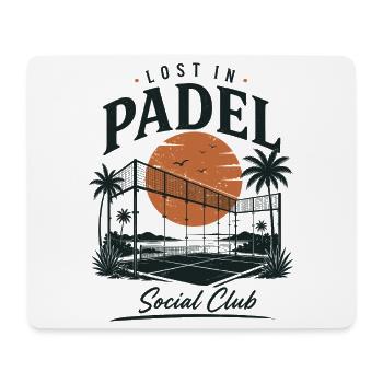 Lost in Padel Social Club | Vintage Padel - Mousepad (Querformat) - Weiß - Vorne