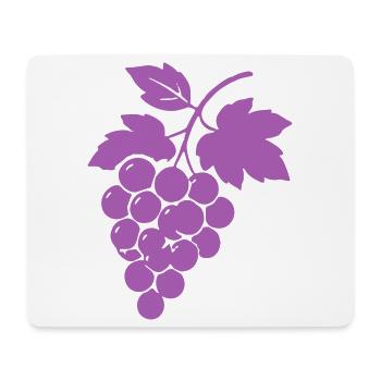 Purpurne Trauben Silhouette - Mousepad (Querformat) - Weiß - Vorne