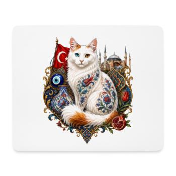 Osmanische Katze - Mousepad (Querformat) - Weiß - Vorne