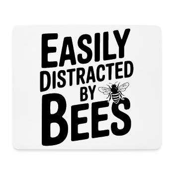 Leicht von Bienen ablenken lassen - Mousepad (Querformat) - Weiß - Vorne