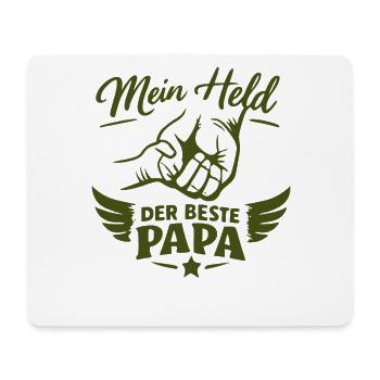 Mein Held: Der Beste Papa - Mousepad (Querformat) - Weiß - Vorne