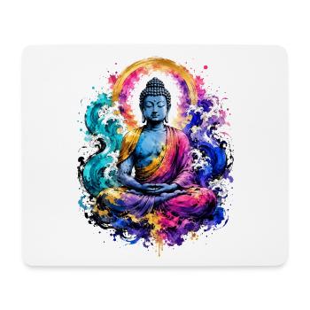 Buddha Wave Meditation Art - Mouse Pad (horizontal) - white - Front