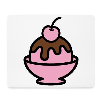 Sundae Cherry Artwork - Mouse Pad (horizontal) - white - Front