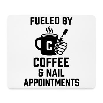 Coffee Nails Nail Design - Mouse Pad (horizontal) - white - Front