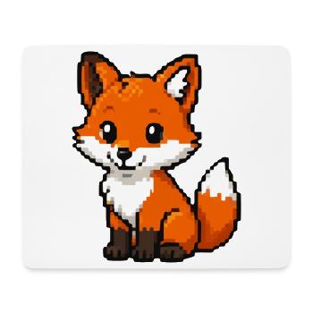 Retro Pixel Fox Cuddly Fox - Mouse Pad (horizontal) - white - Front