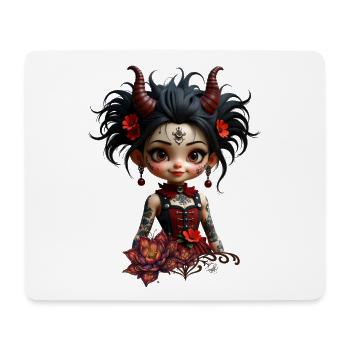 Gotische Lotus Chibi - Mousepad (Querformat) - Weiß - Vorne