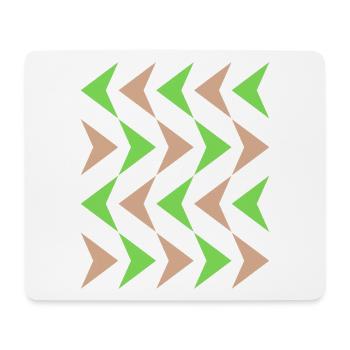 Zickzack-Kontrast Muster - Mousepad (Querformat) - Weiß - Vorne