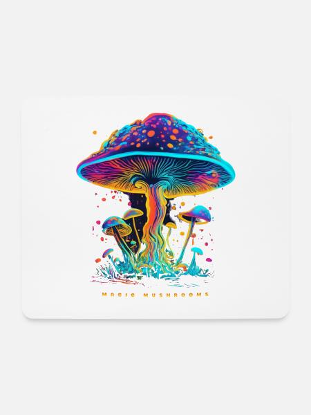 MAGIC MUSHROOM - Mousepad (Querformat) - Weiß