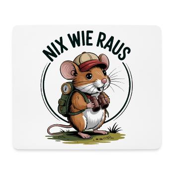 Outdoor Maus - Mousepad (Querformat) - Weiß - Vorne