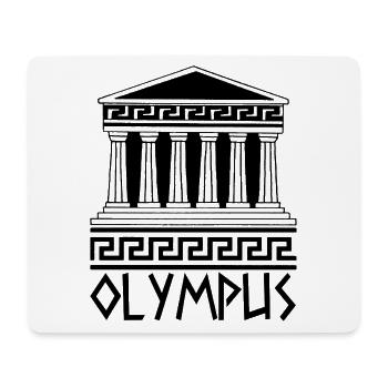 Tempel des Olymps (Schwarz) - Mousepad (Querformat) - Weiß - Vorne