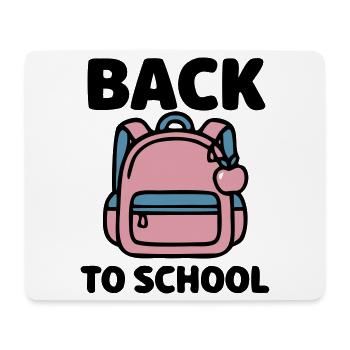 Schulranzen Einschulung Logo - Mousepad (Querformat) - Weiß - Vorne
