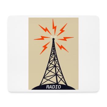 Radioturm auf Sendung - Mousepad (Querformat) - Weiß - Vorne