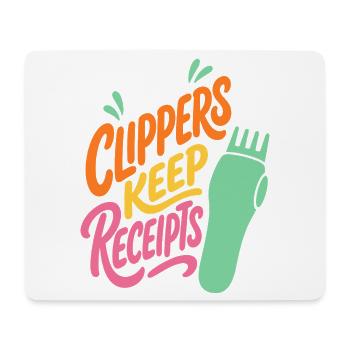 Haarschneider – My Clippers Keep Receipts - Mousepad (Querformat) - Weiß - Vorne