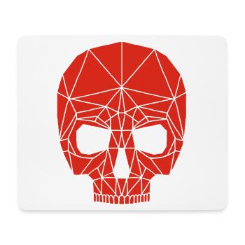 Roboter-Schädel (Rot) - Mousepad (Querformat) - Weiß - Vorne