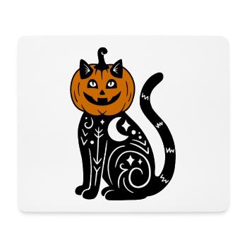 Halloween Katze Kürbiskostüm - Mousepad (Querformat) - Weiß - Vorne