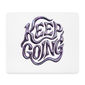 Chrom-Buchstaben Bleiben Sie metallisch Y2K - Mousepad (Querformat) - Weiß - Vorne