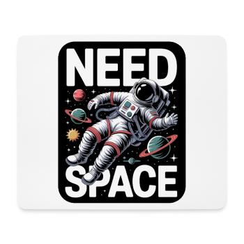 I Need Space - Mousepad (Querformat) - Weiß - Vorne