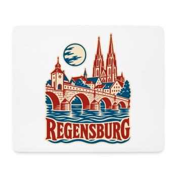 Regensburg Steinerne Brücke - Mousepad (Querformat) - Weiß - Vorne