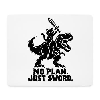 Ritterkatze - Mousepad (Querformat) - Weiß - Vorne