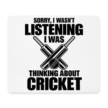 Lustiger Cricketspieler, Bowler, Schlagmann, Liebhaber, Sport - Mousepad (Querformat) - Weiß - Vorne