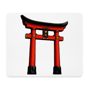 Roter Torii Türbogen Kunst - Mousepad (Querformat) - Weiß - Vorne